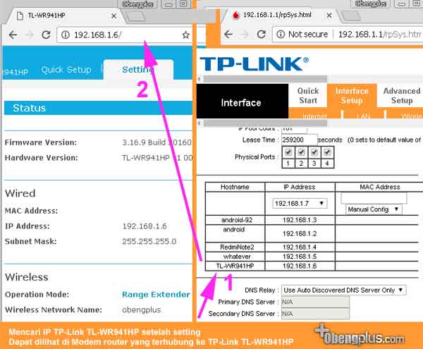 Mencari nomor IP TP-Link WIFI Router