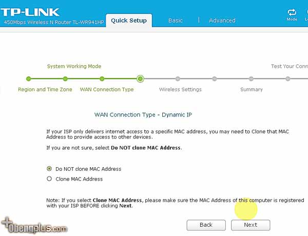 TP-LINK TL-WR941HP Router Mode MAC clone