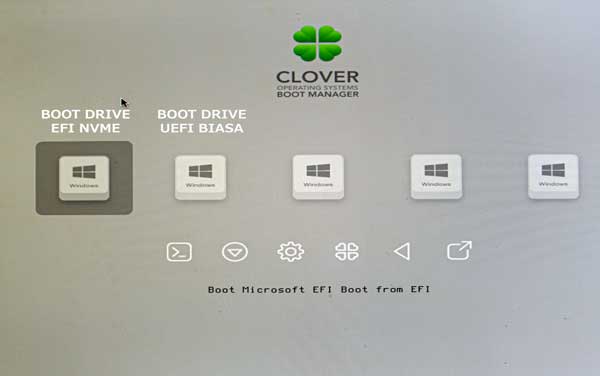 Setting Clover Boot Manager drive boot EFI dan UEFI