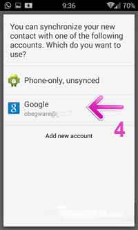 Tambah nomor telepon di Android