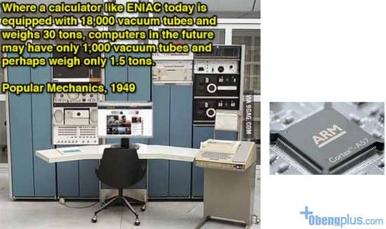 Computer Eniac dibanding procesor smartphone