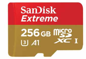 Sandisk Extreme 256GB U3 A1 microSD untuk camera 4K dan 
smartphone