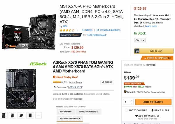 Motherboard untuk AMD Ryzen murah dengan chipset AX570
