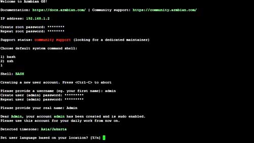 Install Armbian Login Password