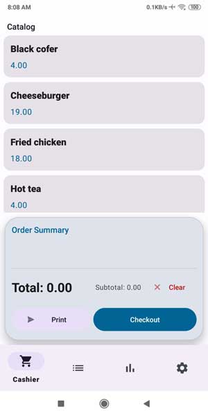 POS cashier Android