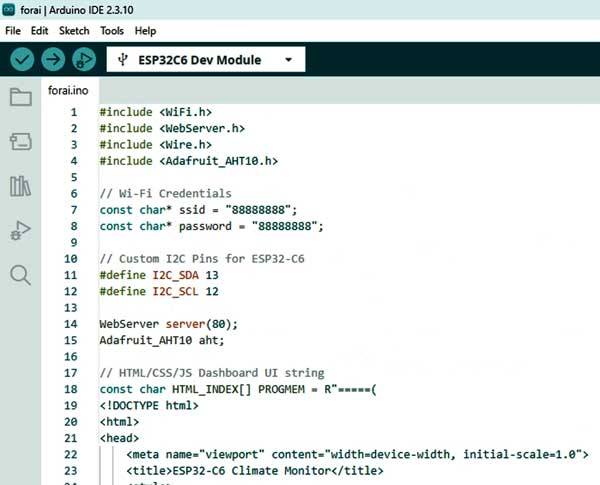 Upload AI Arduino program with Arduino IDE