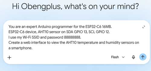 Make Arduino program with Ai Gemini