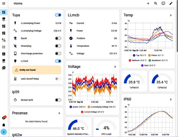 Tuya Local on Home Assistant Entities