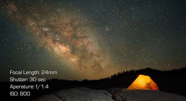 belajar foto bintang dengan tenda agar terlihat fotographer sedang camping