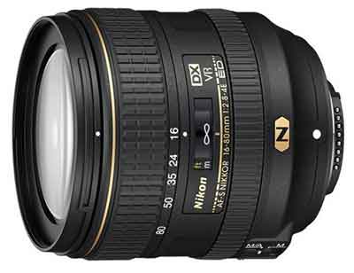 Lensa Nikon AF-S DX 16-80mm f2.8-4E ED VR untuk sensor APS-C