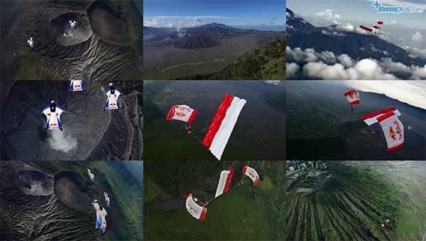 Wingsuit Flying Kawah Gunung Bromo