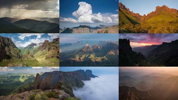 Timelapse Drakensberg di Afrika Selatan lempeng bumi yang terangkat