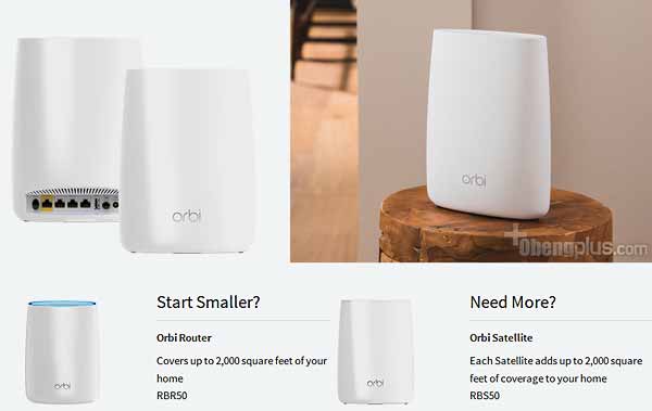 Netgear Orbi router dan Orbi Satellite untuk menambah jarak sinyal WIFI