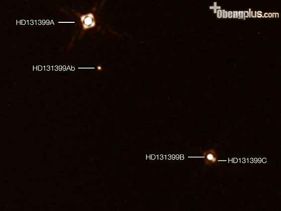 Tata surya HD131399 dengan 4 bintang dan 1 planet