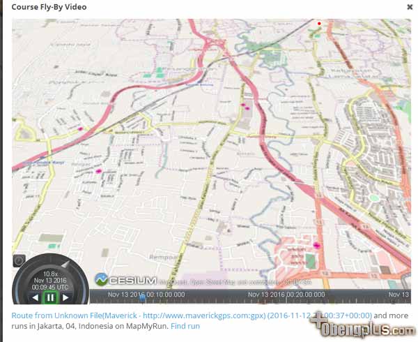 Melihat file GPS dalam bentuk 3D dengan peta map