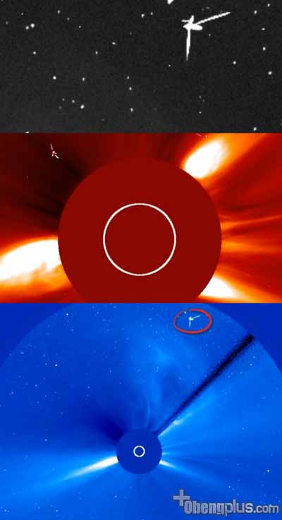 UFO mengambil energi matahari tertangkap satelit SOHO milik Nasa dan ESA