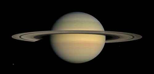 Planet Saturnus dengan cincin