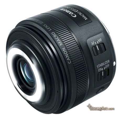 Lensa Canon EF-S 35mm f/2.8 Macro IS STM ada lampu lensa foto makro