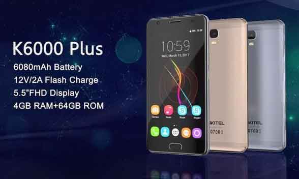 Oukitel K6000 Plus baterai smartphone 6000mAH