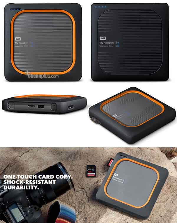 Alat backup memory card USB ke storage harddisk dan SSD - WD My Passport Wireless SSD