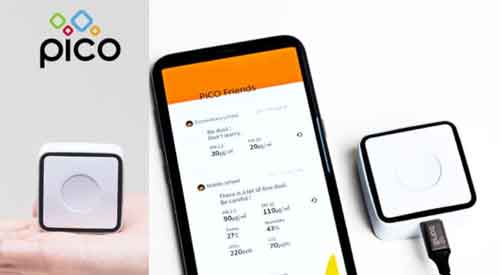 PiCO Pocket Air memonitor kualitas udara ukuran kantong