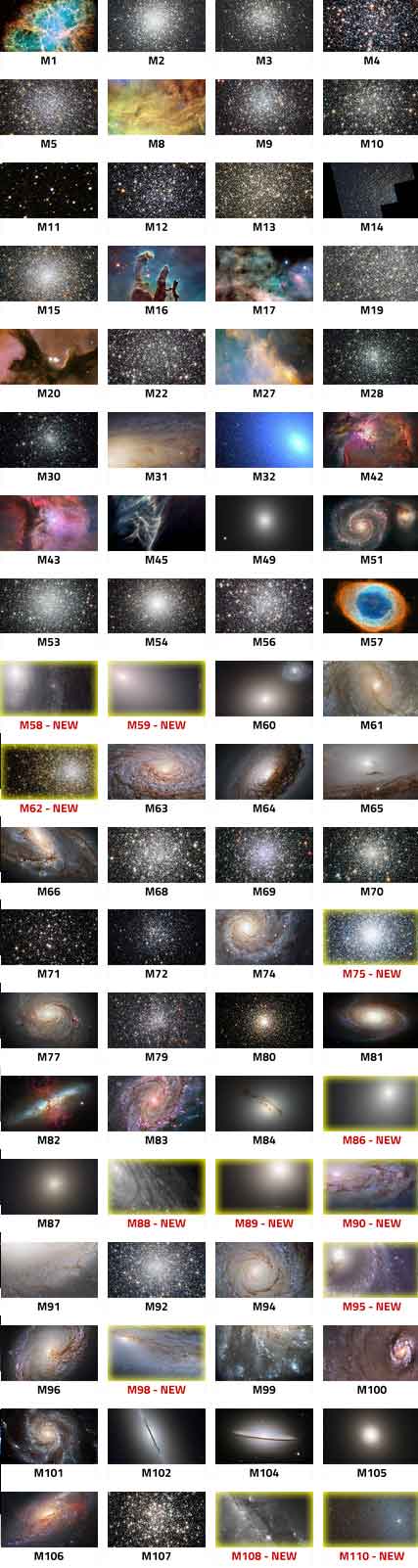 daftar benda di ruang angkasa katalog teleskop Hubble