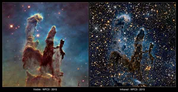 Eagle Nebula atau M16 gambar teleskop Hubble