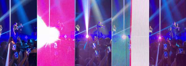 Cahaya laser rusak camera smartphone di konser