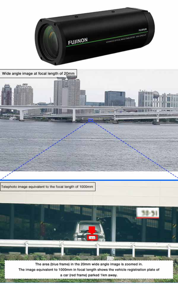 Camera pengawas Fujifilm SX800 dapat melihat nomor mobil jarak 1 km