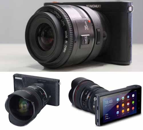 Yongnuo YN450  bodi camera rekam video 4K 30 fps dengan lensa Canon