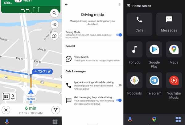 Android Assistant Driving Mode di Android 12