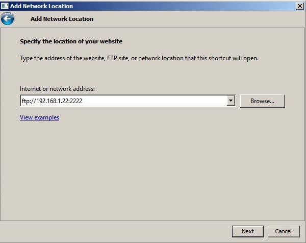 Setting IP FTP Server Windows