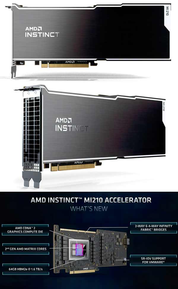 AMD Instinct MI210 MCM GPU Accelerator 64 GB HBM2e