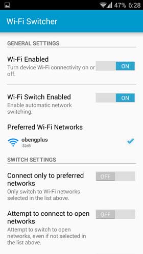 Sistem WIFI otomatis di ponsel WI-FI Switcher