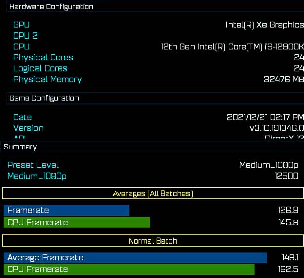 Intel Xe ARC GPU Benchmark