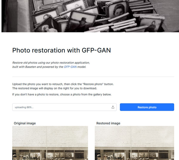 Web Basetan untuk restorasi foto tua