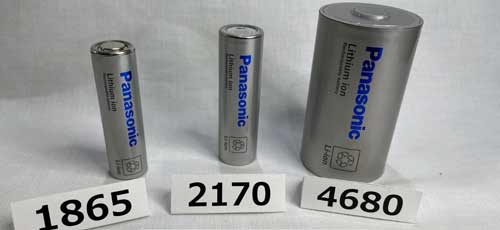 Ukuran baterai lithium mobil listrik tipe 2170