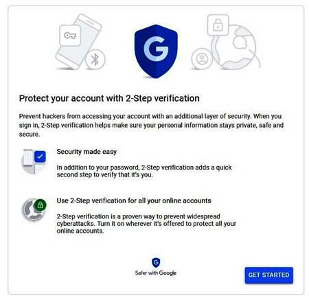 Protect your account with 2-step verification Google Account