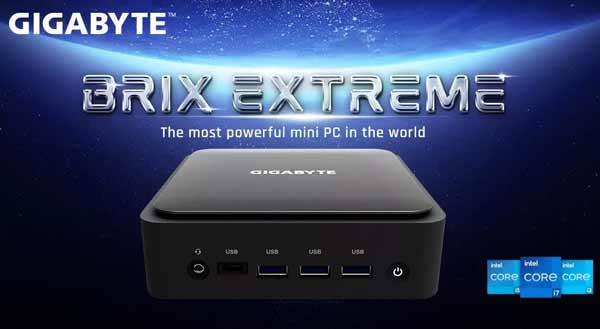 Gigabyte Brix Extreme mini PC procesor Intele Gen12 Alder Lake 