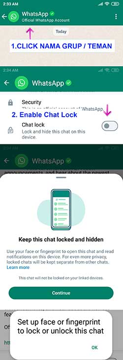 Whatsapp cara setting Chat Log