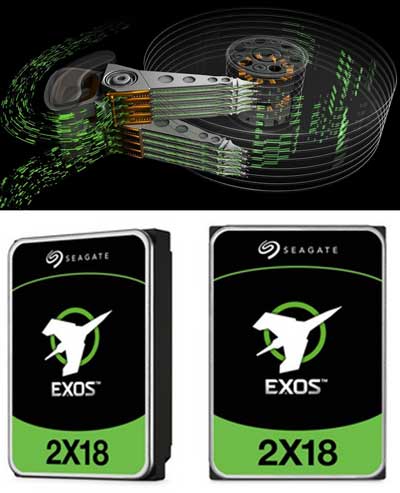 Seagate Exos 2X18 Mach 2 harddisk 2 actuator