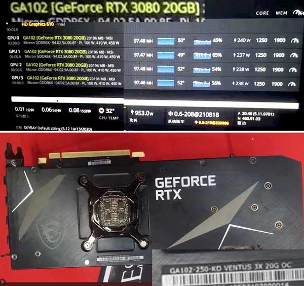 Nvidia GeForce RTX 3080 20GB