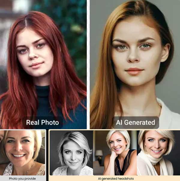 Foto headshot dengan AI Generator