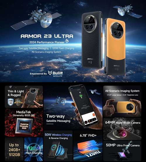 Ulefone Armor 23 Ultra Dimensity 8020 ponsel biasa benaran bisa ke satelit