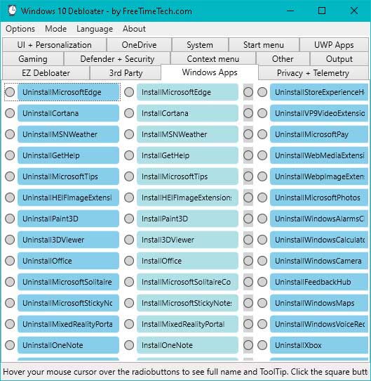 Debloater Windows 10 dan Windows 11