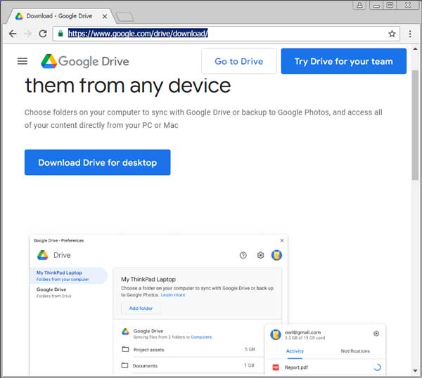 Cara membuat Google Drive sebagai Drive local di Windows
