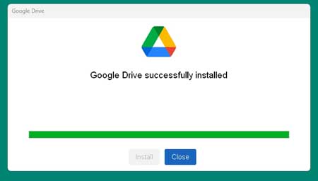 Install program Google Drive Windows