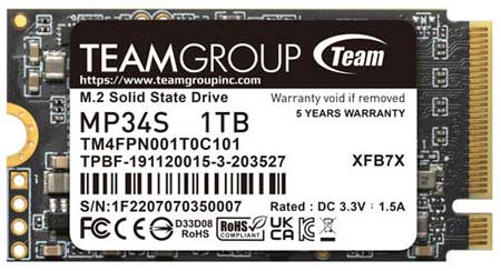Teamgrup MP34S M.2 2242 PCIe SSD