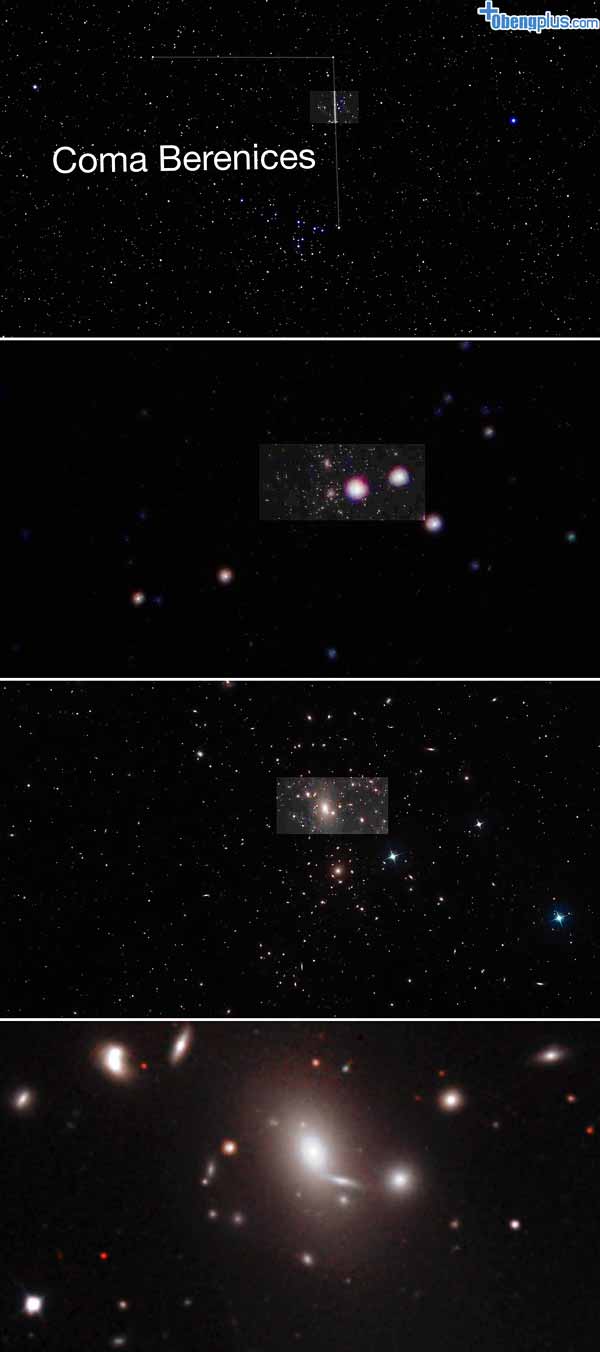 Galaksi NGC 4889 satu lagi lubang hitam terbesar ditemukan