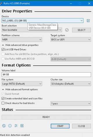 Copy ChromeOS Flex Bin ISO file with Rufus